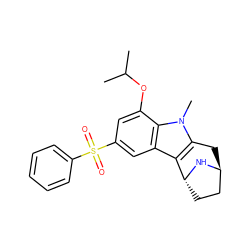 CC(C)Oc1cc(S(=O)(=O)c2ccccc2)cc2c3c(n(C)c12)C[C@H]1CC[C@H]3N1 ZINC000100632762