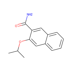 CC(C)Oc1cc2ccccc2cc1C(N)=O ZINC001233557773