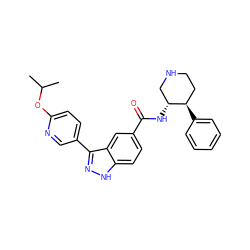 CC(C)Oc1ccc(-c2n[nH]c3ccc(C(=O)N[C@@H]4CNCC[C@H]4c4ccccc4)cc23)cn1 ZINC000205011096