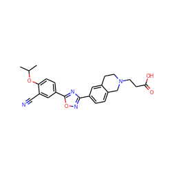 CC(C)Oc1ccc(-c2nc(-c3ccc4c(c3)CCN(CCC(=O)O)C4)no2)cc1C#N ZINC000299822857