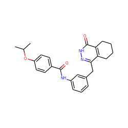 CC(C)Oc1ccc(C(=O)Nc2cccc(Cc3n[nH]c(=O)c4c3CCCC4)c2)cc1 ZINC000168183077