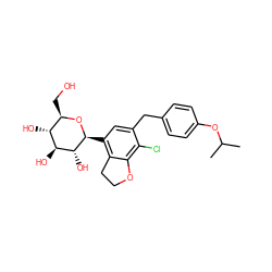 CC(C)Oc1ccc(Cc2cc([C@@H]3O[C@H](CO)[C@@H](O)[C@H](O)[C@H]3O)c3c(c2Cl)OCC3)cc1 ZINC000206070574