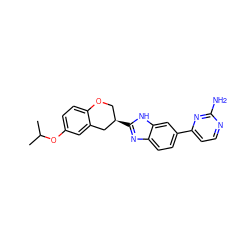 CC(C)Oc1ccc2c(c1)C[C@H](c1nc3ccc(-c4ccnc(N)n4)cc3[nH]1)CO2 ZINC000040861948