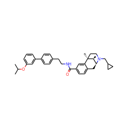 CC(C)Oc1cccc(-c2ccc(CCNC(=O)c3ccc4c(c3)[C@@]3(C)CCN(CC5CC5)[C@@H](C4)[C@@H]3C)cc2)c1 ZINC000169291776