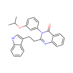 CC(C)Oc1cccc(-n2c(CCc3c[nH]c4ccccc34)nc3ccccc3c2=O)c1 ZINC000003645771