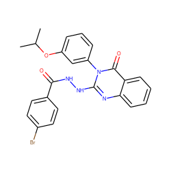 CC(C)Oc1cccc(-n2c(NNC(=O)c3ccc(Br)cc3)nc3ccccc3c2=O)c1 ZINC000013779063