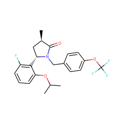 CC(C)Oc1cccc(F)c1[C@@H]1C[C@@H](C)C(=O)N1Cc1ccc(OC(F)(F)F)cc1 ZINC000167185629