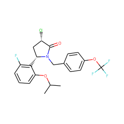 CC(C)Oc1cccc(F)c1[C@@H]1C[C@H](Cl)C(=O)N1Cc1ccc(OC(F)(F)F)cc1 ZINC000167418458