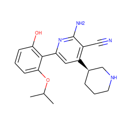 CC(C)Oc1cccc(O)c1-c1cc([C@@H]2CCCNC2)c(C#N)c(N)n1 ZINC000028338776