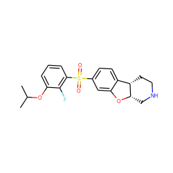 CC(C)Oc1cccc(S(=O)(=O)c2ccc3c(c2)O[C@H]2CNCC[C@@H]32)c1F ZINC000073197149