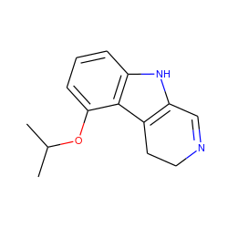 CC(C)Oc1cccc2[nH]c3c(c12)CCN=C3 ZINC000027518243