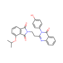 CC(C)Oc1cccc2c1C(=O)N(CCc1nc3ccccc3c(=O)n1-c1ccc(O)cc1)C2=O ZINC000113770153