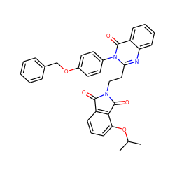 CC(C)Oc1cccc2c1C(=O)N(CCc1nc3ccccc3c(=O)n1-c1ccc(OCc3ccccc3)cc1)C2=O ZINC000113770777