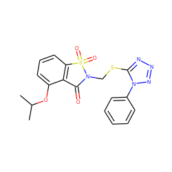 CC(C)Oc1cccc2c1C(=O)N(CSc1nnnn1-c1ccccc1)S2(=O)=O ZINC000029479857