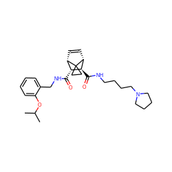 CC(C)Oc1ccccc1CNC(=O)[C@@H]1[C@@H]2C=C[C@H]([C@H]1C(=O)NCCCCN1CCCC1)C21CC1 ZINC000168372026