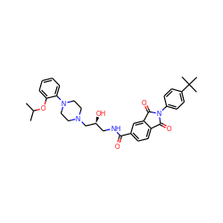 CC(C)Oc1ccccc1N1CCN(C[C@@H](O)CNC(=O)c2ccc3c(c2)C(=O)N(c2ccc(C(C)(C)C)cc2)C3=O)CC1 ZINC000026275574