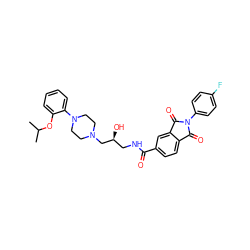 CC(C)Oc1ccccc1N1CCN(C[C@@H](O)CNC(=O)c2ccc3c(c2)C(=O)N(c2ccc(F)cc2)C3=O)CC1 ZINC000026282722