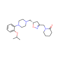 CC(C)Oc1ccccc1N1CCN(C[C@@H]2CC(CN3CCCCC3=O)=NO2)CC1 ZINC000013743855