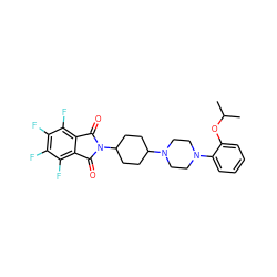 CC(C)Oc1ccccc1N1CCN(C2CCC(N3C(=O)c4c(F)c(F)c(F)c(F)c4C3=O)CC2)CC1 ZINC000053006829