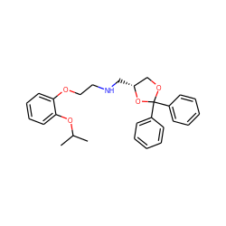 CC(C)Oc1ccccc1OCCNC[C@@H]1COC(c2ccccc2)(c2ccccc2)O1 ZINC000049110947