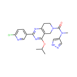 CC(C)Oc1nc(-c2ccc(Cl)nc2)nc2c1CN(C(=O)N(C)c1cn[nH]c1)CC2 ZINC000095560144