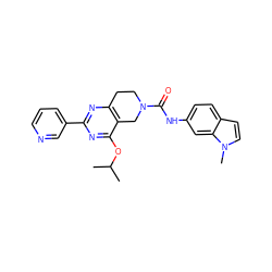 CC(C)Oc1nc(-c2cccnc2)nc2c1CN(C(=O)Nc1ccc3ccn(C)c3c1)CC2 ZINC000096168389