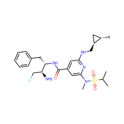 CC(C)S(=O)(=O)N(C)c1cc(C(=O)N[C@@H](Cc2ccccc2)[C@@H](N)CF)cc(NC[C@H]2C[C@@H]2C)n1 ZINC000028706449