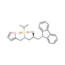 CC(C)S(=O)(=O)N(Cc1ccco1)C[C@@H](O)Cn1c2ccccc2c2ccccc21 ZINC000148575958