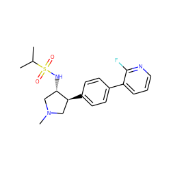 CC(C)S(=O)(=O)N[C@H]1CN(C)C[C@@H]1c1ccc(-c2cccnc2F)cc1 ZINC000035859215