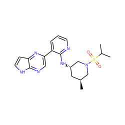 CC(C)S(=O)(=O)N1C[C@@H](C)C[C@H](Nc2ncccc2-c2cnc3[nH]ccc3n2)C1 ZINC000169078389