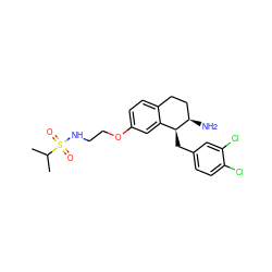 CC(C)S(=O)(=O)NCCOc1ccc2c(c1)[C@H](Cc1ccc(Cl)c(Cl)c1)[C@H](N)CC2 ZINC000143207638