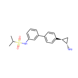 CC(C)S(=O)(=O)Nc1cccc(-c2ccc([C@H]3C[C@@H]3N)cc2)c1 ZINC000114026412