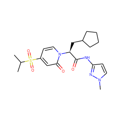 CC(C)S(=O)(=O)c1ccn([C@@H](CC2CCCC2)C(=O)Nc2ccn(C)n2)c(=O)c1 ZINC000071295845