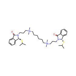 CC(C)S[C@H]1c2ccccc2C(=O)N1CCC[N+](C)(C)CCCCCC[N+](C)(C)CCCN1C(=O)c2ccccc2[C@@H]1SC(C)C ZINC000026252515