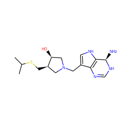 CC(C)SC[C@@H]1CN(Cc2c[nH]c3c2N=CN[C@@H]3N)C[C@@H]1O ZINC000028467924