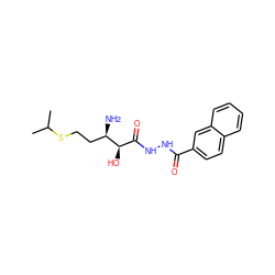 CC(C)SCC[C@@H](N)[C@H](O)C(=O)NNC(=O)c1ccc2ccccc2c1 ZINC000027995506