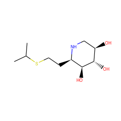 CC(C)SCC[C@H]1NC[C@@H](O)[C@H](O)[C@H]1O ZINC000084652672