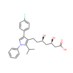 CC(C)c1c(CC[C@@H](O)C[C@@H](O)CC(=O)O)c(-c2ccc(F)cc2)cn1-c1ccccc1 ZINC000013824755