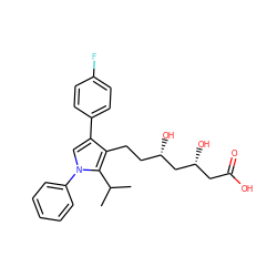 CC(C)c1c(CC[C@H](O)C[C@H](O)CC(=O)O)c(-c2ccc(F)cc2)cn1-c1ccccc1 ZINC000001551112