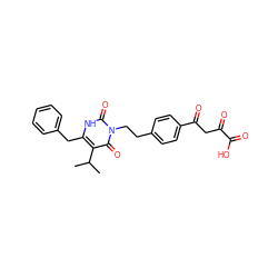 CC(C)c1c(Cc2ccccc2)[nH]c(=O)n(CCc2ccc(C(=O)CC(=O)C(=O)O)cc2)c1=O ZINC000102078258