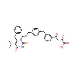 CC(C)c1c(Cc2ccccc2)n(COCc2ccc(Cc3cccc(C(=O)CC(=O)C(=O)O)c3)cc2)c(=O)[nH]c1=O ZINC000100753122