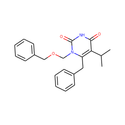 CC(C)c1c(Cc2ccccc2)n(COCc2ccccc2)c(=O)[nH]c1=O ZINC000003580965