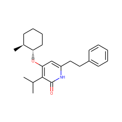 CC(C)c1c(O[C@H]2CCCC[C@@H]2C)cc(CCc2ccccc2)[nH]c1=O ZINC000095587977