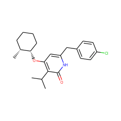 CC(C)c1c(O[C@H]2CCCC[C@H]2C)cc(Cc2ccc(Cl)cc2)[nH]c1=O ZINC000095587658