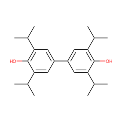 CC(C)c1cc(-c2cc(C(C)C)c(O)c(C(C)C)c2)cc(C(C)C)c1O ZINC000035906654