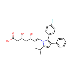 CC(C)c1cc(-c2ccccc2)c(-c2ccc(F)cc2)n1/C=C/[C@@H](O)C[C@@H](O)CC(=O)O ZINC000028361164