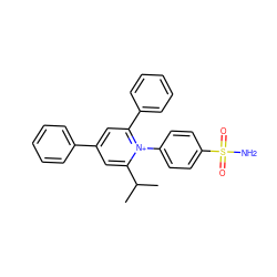 CC(C)c1cc(-c2ccccc2)cc(-c2ccccc2)[n+]1-c1ccc(S(N)(=O)=O)cc1 ZINC000028001558