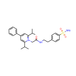 CC(C)c1cc(-c2ccccc2)cc(C(C)C)[n+]1CC(=O)NCCc1ccc(S(N)(=O)=O)cc1 ZINC000013804325