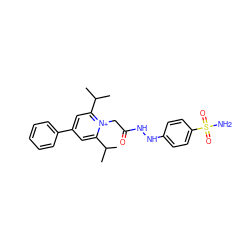 CC(C)c1cc(-c2ccccc2)cc(C(C)C)[n+]1CC(=O)NNc1ccc(S(N)(=O)=O)cc1 ZINC000013804305