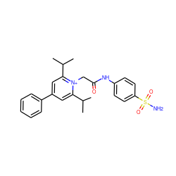 CC(C)c1cc(-c2ccccc2)cc(C(C)C)[n+]1CC(=O)Nc1ccc(S(N)(=O)=O)cc1 ZINC000013804295